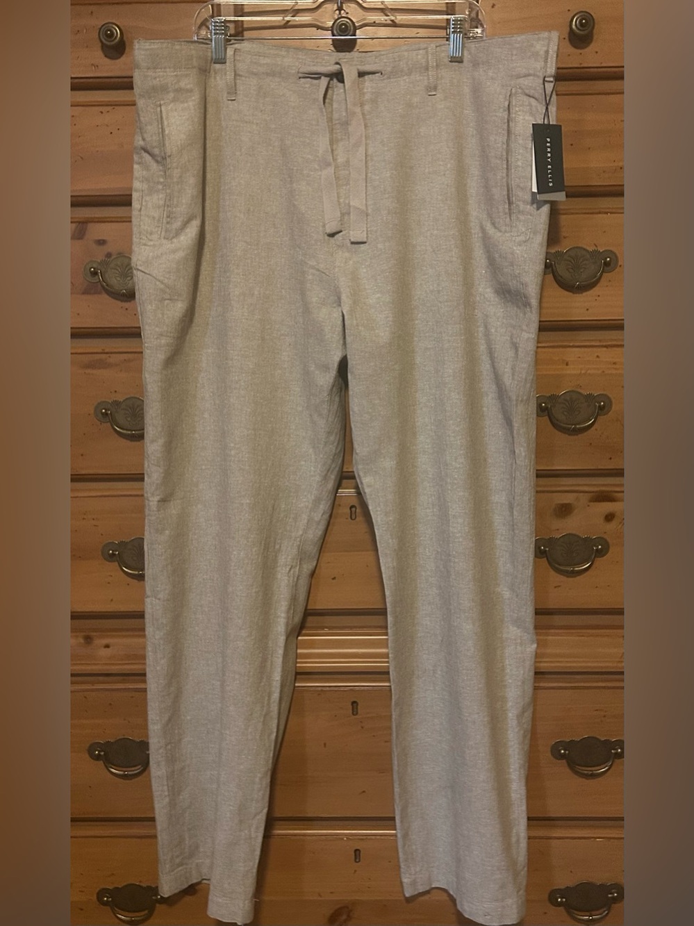 Men’s Summer Perri Ellis Linen Blend Drawstring Pants